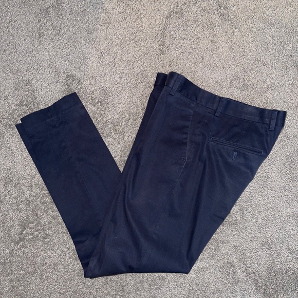 Extra Slim Navy Blue Dress Pants - Picture 1 of 4